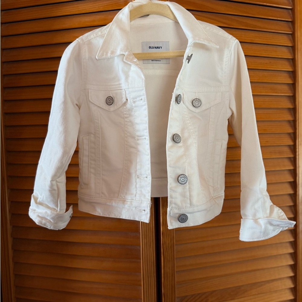 Old Navy White Kids Jean Jacket